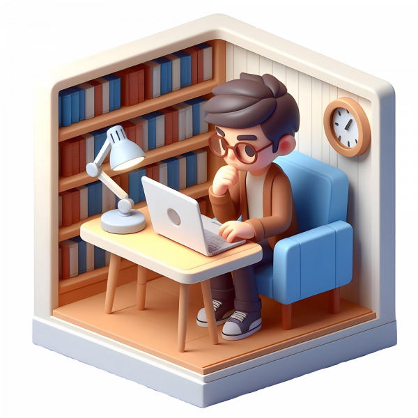 3d-flat-icon-freelancer-researching-laptop-cozy-library-emphasizing-comfort-focus-car (1)